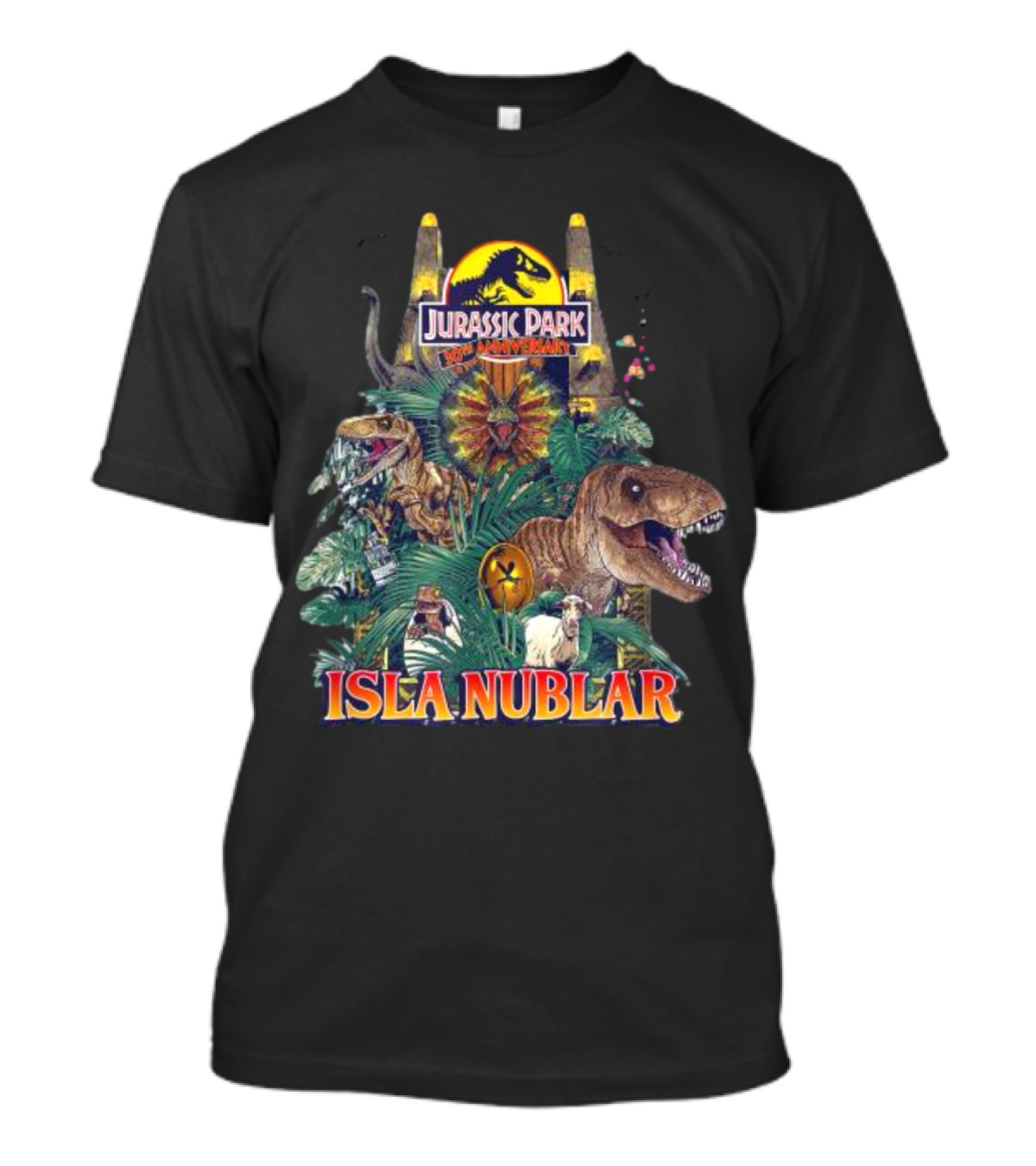 Jurassic Park 30th Anniversary Isla Nublar Grand Opening 1993 Dinosaur Adventure T-Shirt