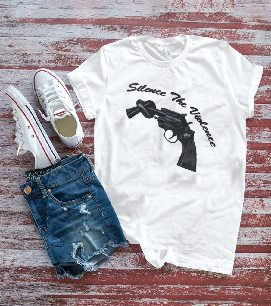 Baltimore Silence The Violence Knotted Gun T-Shirt