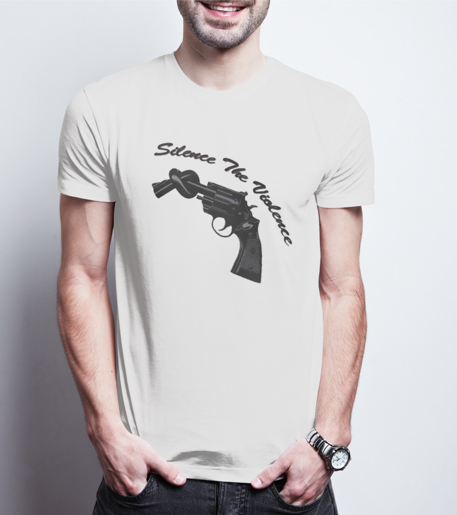 Baltimore Silence The Violence Knotted Gun T-Shirt