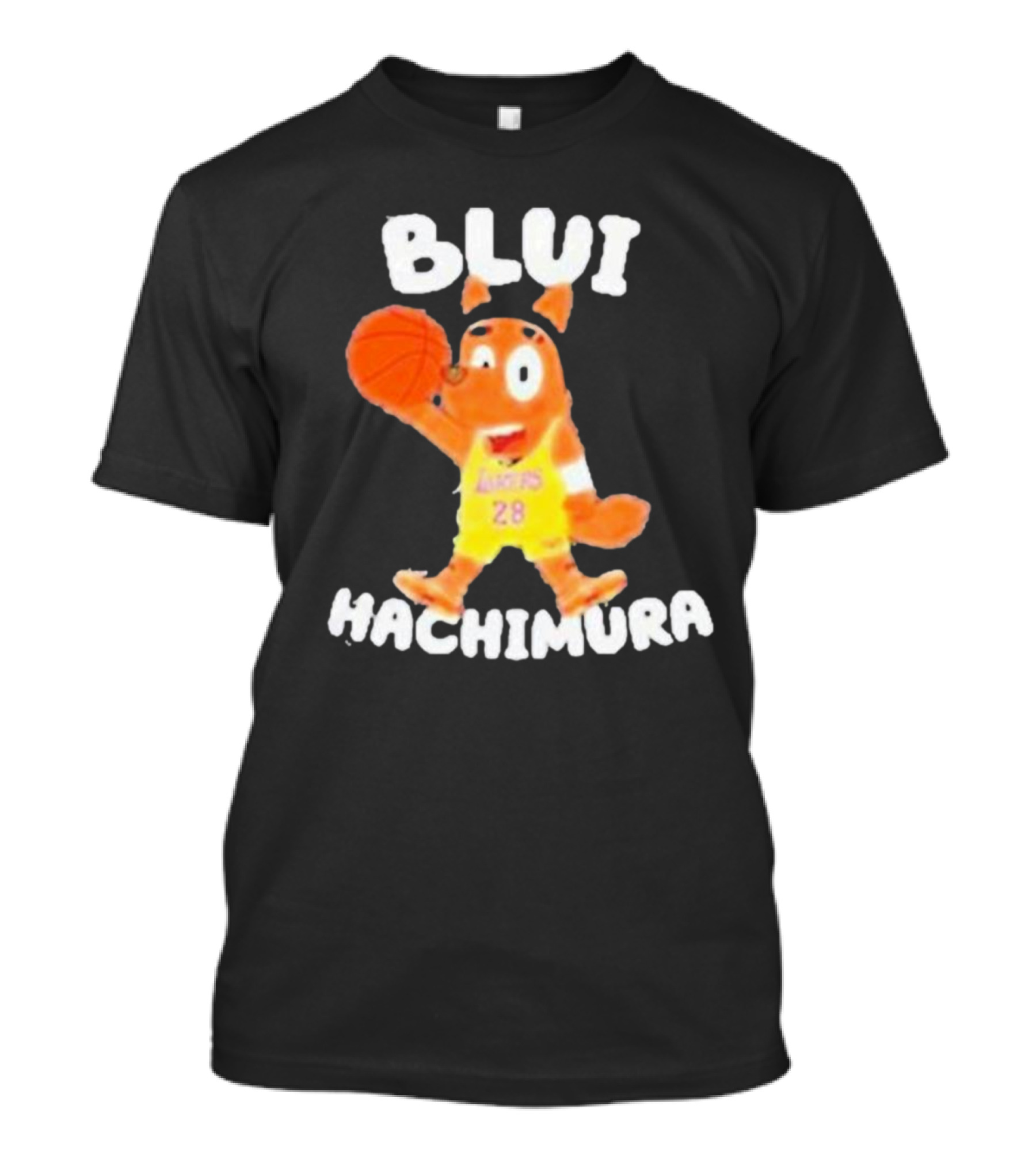 BLUI Hachimura Lakers 28 Basketball Character T-Shirt