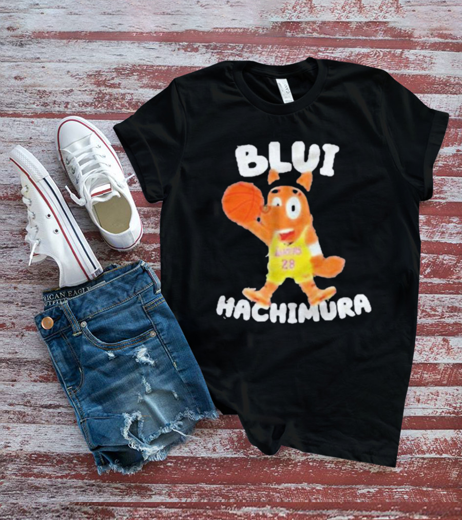 BLUI Hachimura Lakers 28 Basketball Character T-Shirt