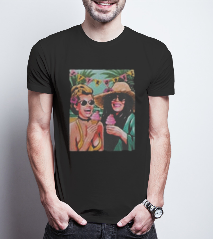 St Tropez Ice Cream Smiles Sunglasses And Sunhats T-Shirt