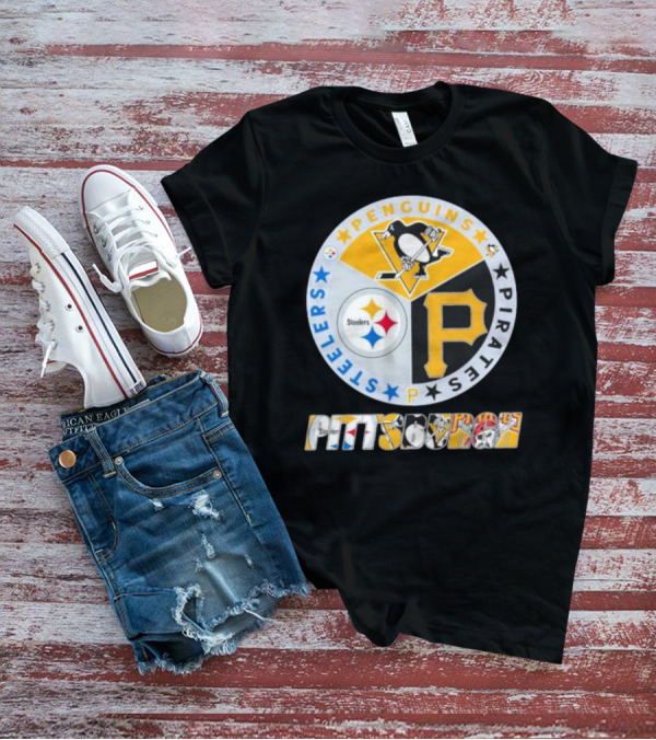 Pittsburgh Steelers Penguins Pirates Emblem T-Shirt
