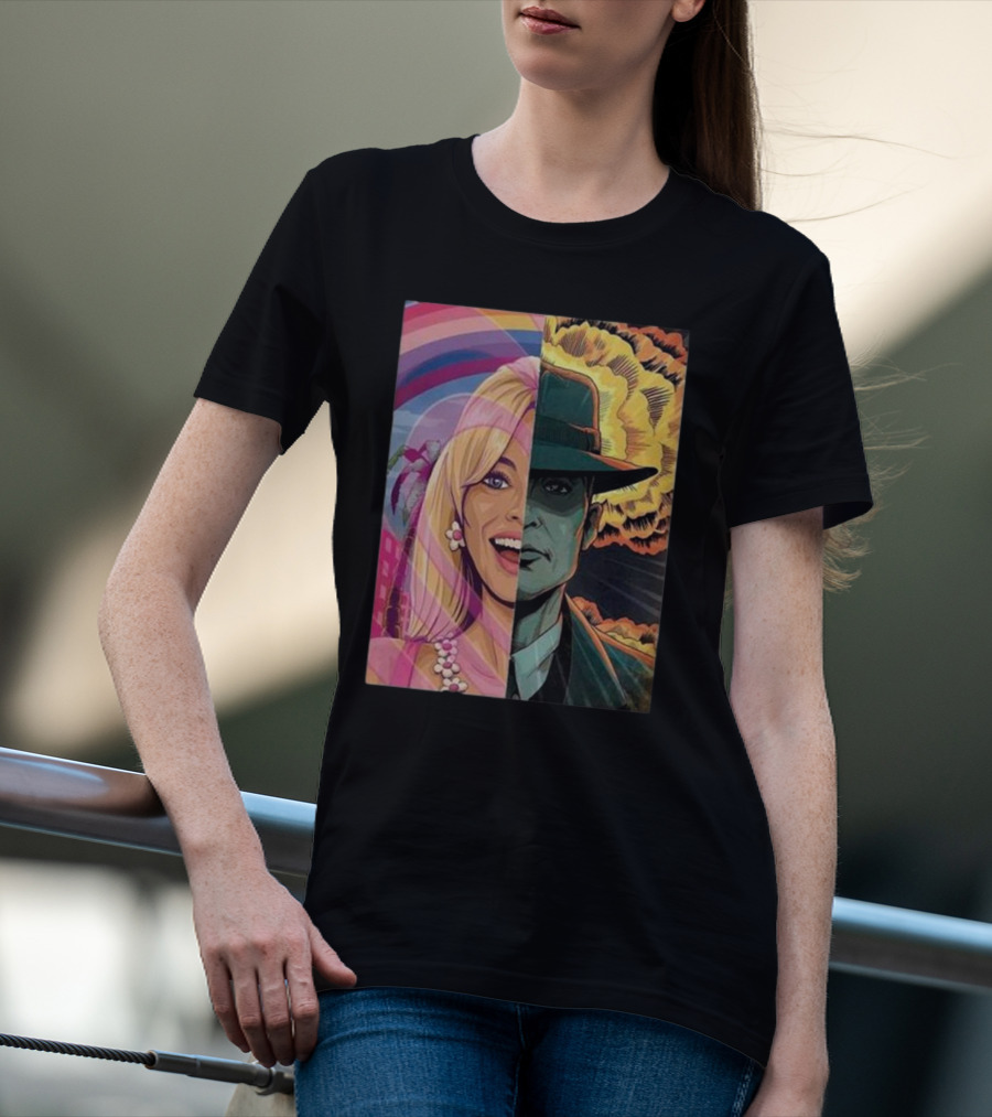 Christopher Nolan 18 Days Barbie X Oppenheimer Barbenheimer Home Decor Explosion T-Shirt