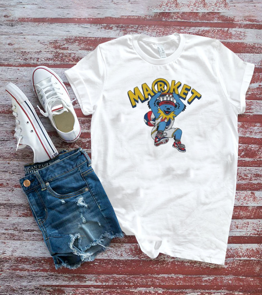 MARKET Dunking Bear Basketball Grateful Dead T-Shirt