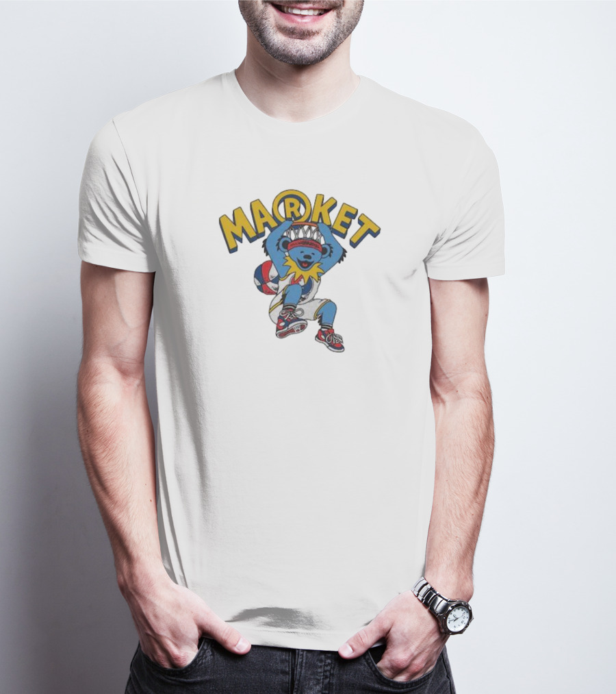 MARKET Dunking Bear Basketball Grateful Dead T-Shirt