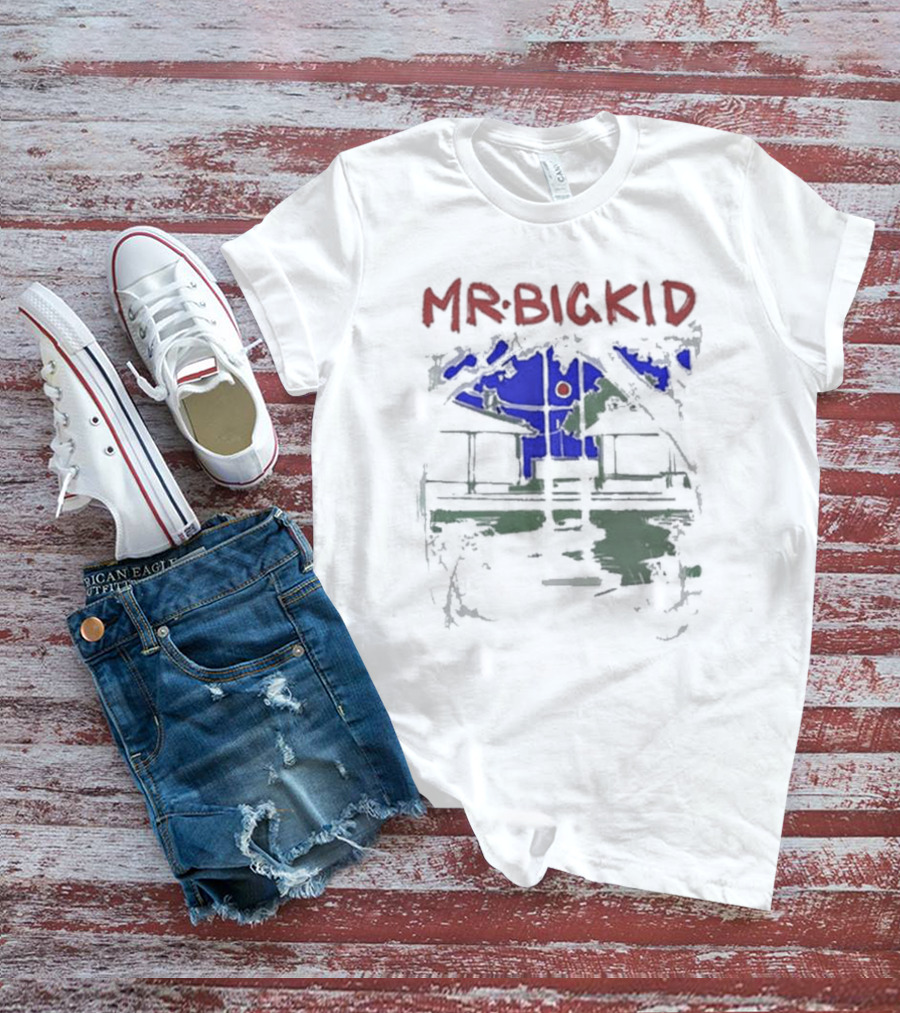 MR Big Kid Madcap Cabin In Blue Night Sketched Scene T-Shirt