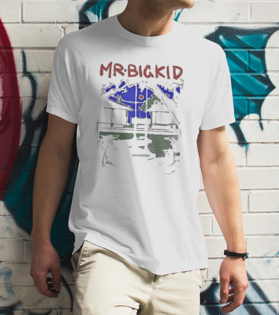 MR Big Kid Madcap Cabin In Blue Night Sketched Scene T-Shirt