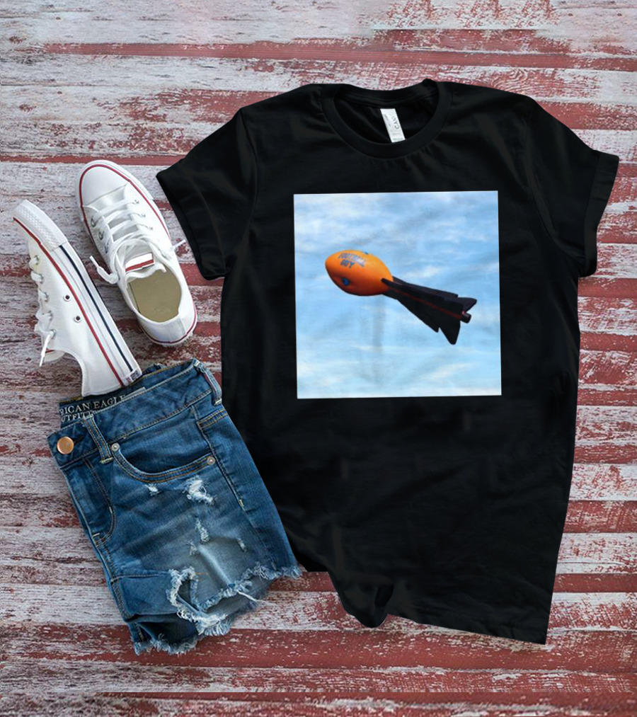 Football Guy Rocket Sky Launch T-Shirt