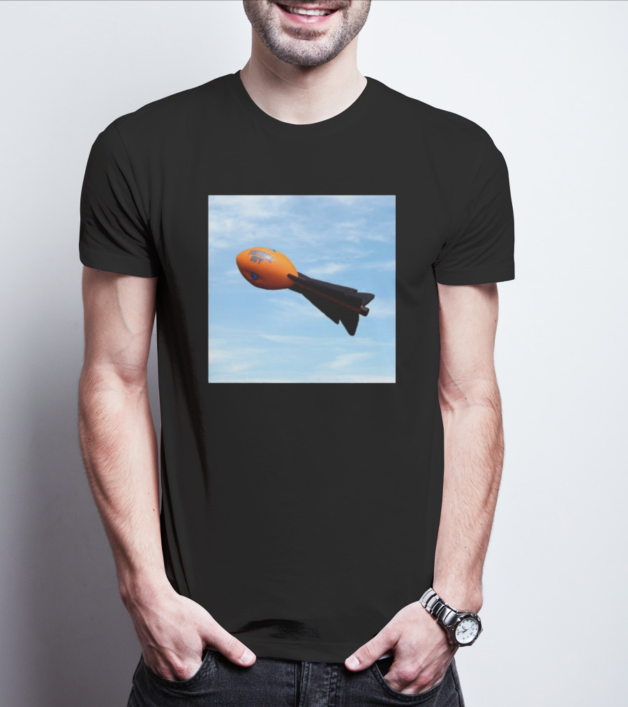 Football Guy Rocket Sky Launch T-Shirt