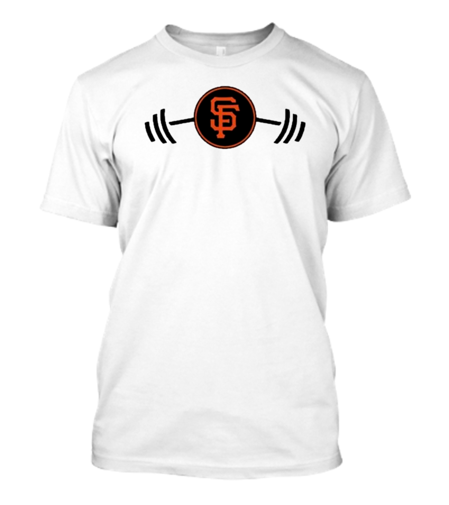 San Francisco Giants Barbell Logo Fitness T-Shirt