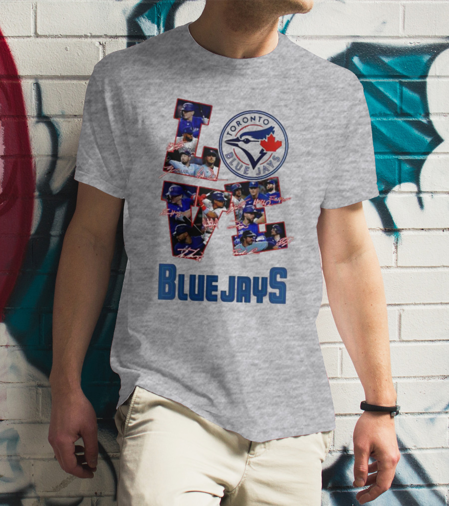 Toronto Blue Jays Love Team Signatures Baseball T-Shirt