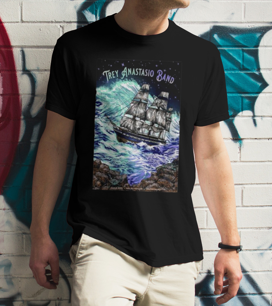 Trey Anastasio Band July 6 Ship In Stormy Sea T-Shirt