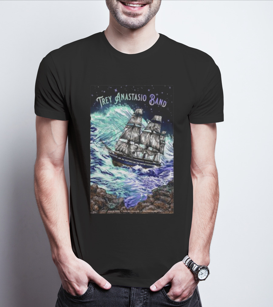 Trey Anastasio Band July 6 Ship In Stormy Sea T-Shirt