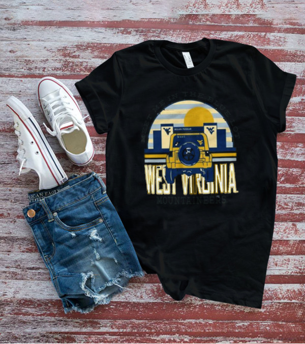 West Virginia Mountaineers Meet Me In The Blue Lot Milan Puskar Stadium Jeep T-Shirt