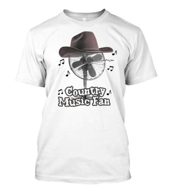 Cowboy Hat Fan With Music Notes Country Music Fan T-Shirt