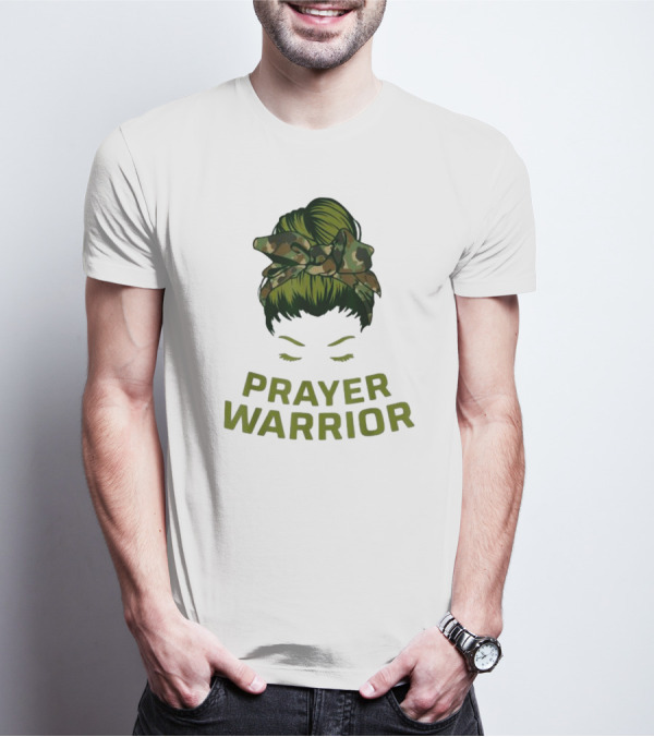 Prayer Warrior Camo Faith God Jesus Christian Women T-Shirt