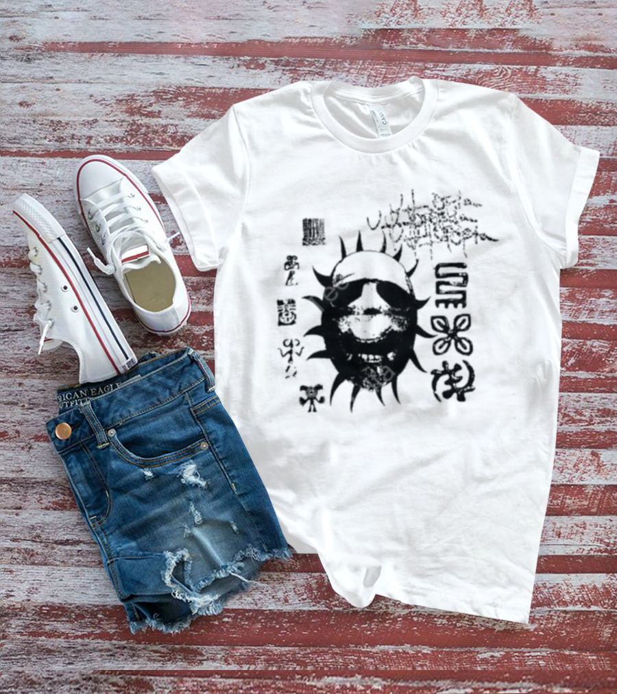 Travisscott Topia Pack Grinning Sun Tribal Symbols T-Shirt