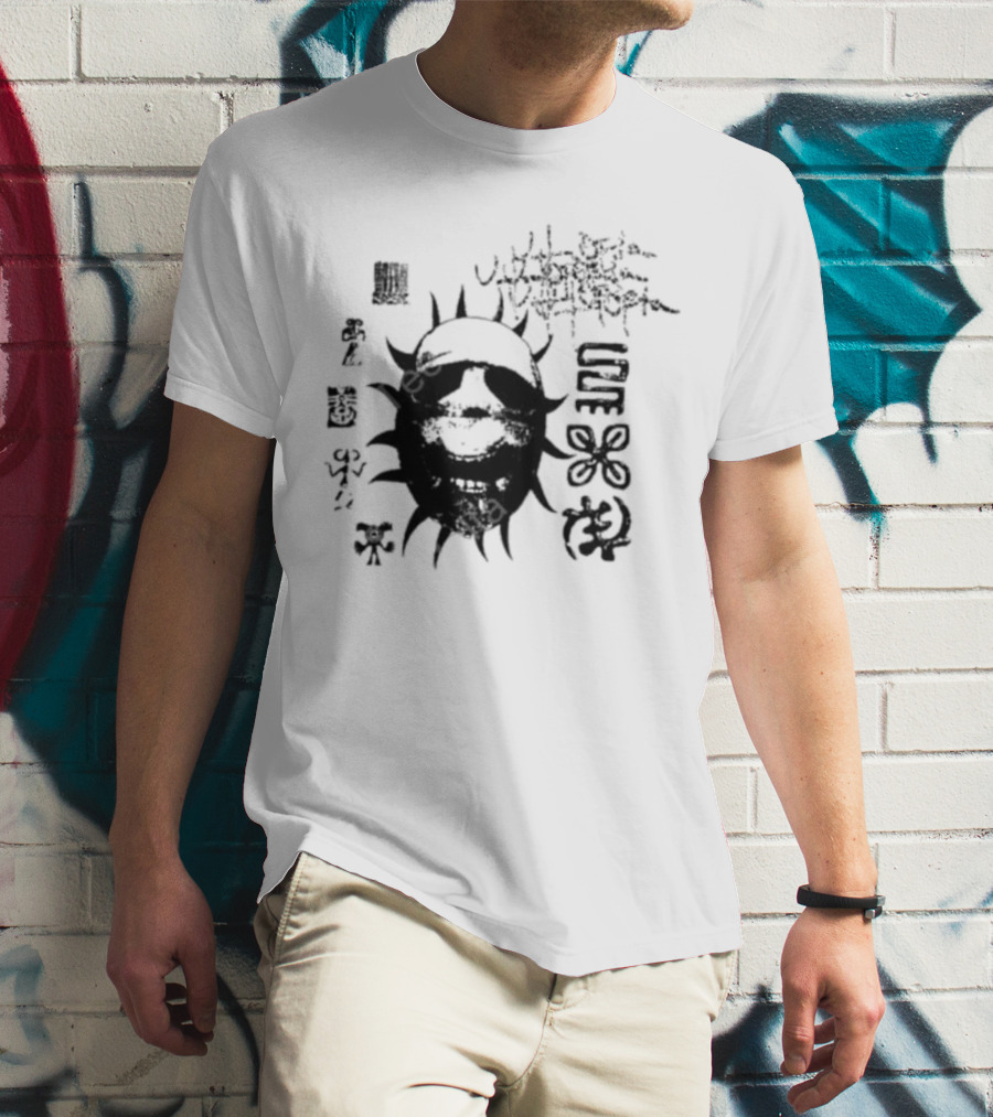 Travisscott Topia Pack Grinning Sun Tribal Symbols T-Shirt