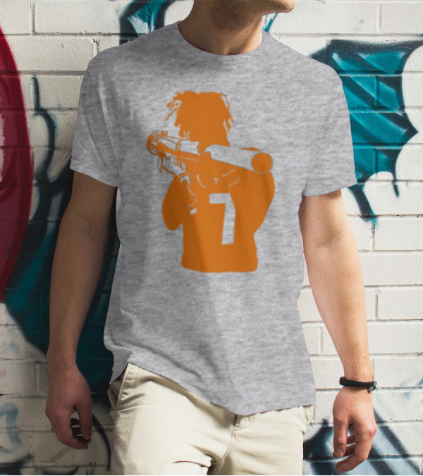 Bigorangeheupel Bazooka Joe 7 Football Player T-Shirt