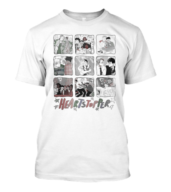 LGBT Heartstopper Nick And Charlie Comic Art Panels T-Shirt
