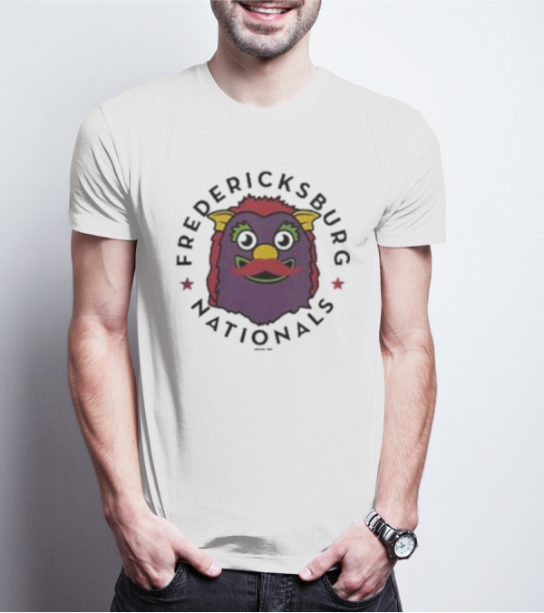 Fredericksburg Nationals Gus Mustache Colorful Mascot T-Shirt