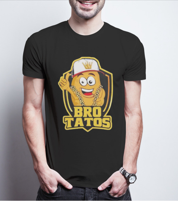 Brotatos Cartoon Potato With Gold Chain And Cap T-Shirt