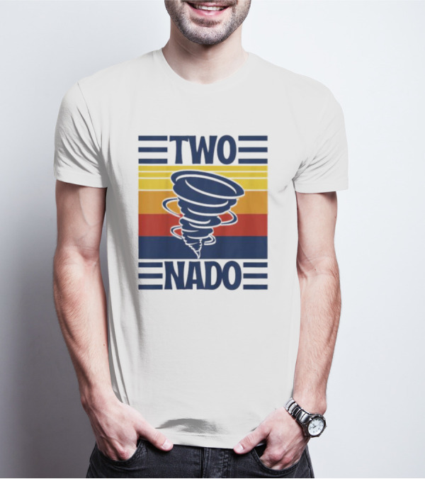 Two Nado Retro Tornado Stripe T-Shirt