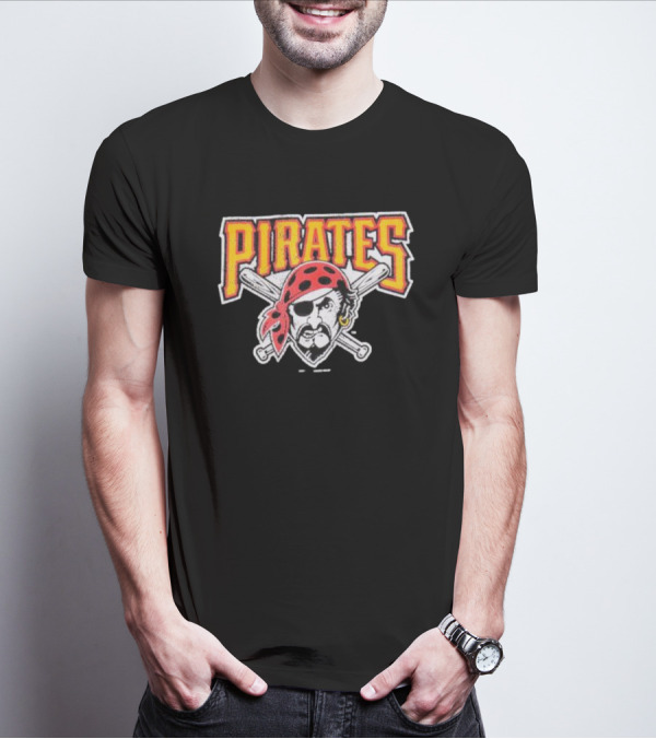Pittsburgh Pirates Youth Distressed Vintage Crossed Bats T-Shirt