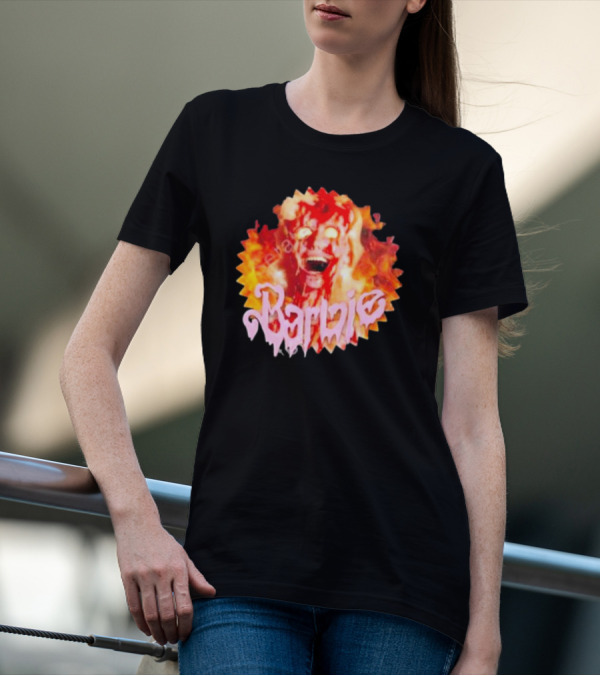 Barbie Burning Flames Horror Face T-Shirt