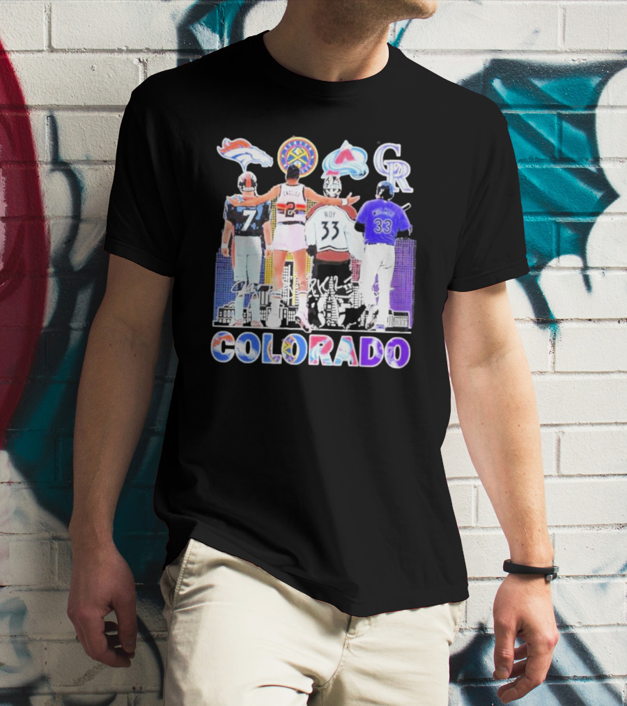 Colorado Avalanche Denver Broncos Denver Nuggets City Champions Colorado Rockies T-Shirt
