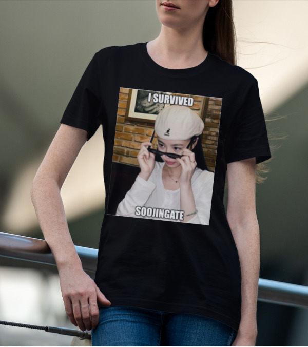 I Survived Soojingate Beret Sunglasses Meme T-Shirt