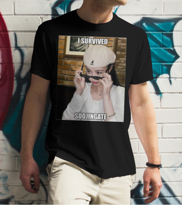 I Survived Soojingate Beret Sunglasses Meme T-Shirt