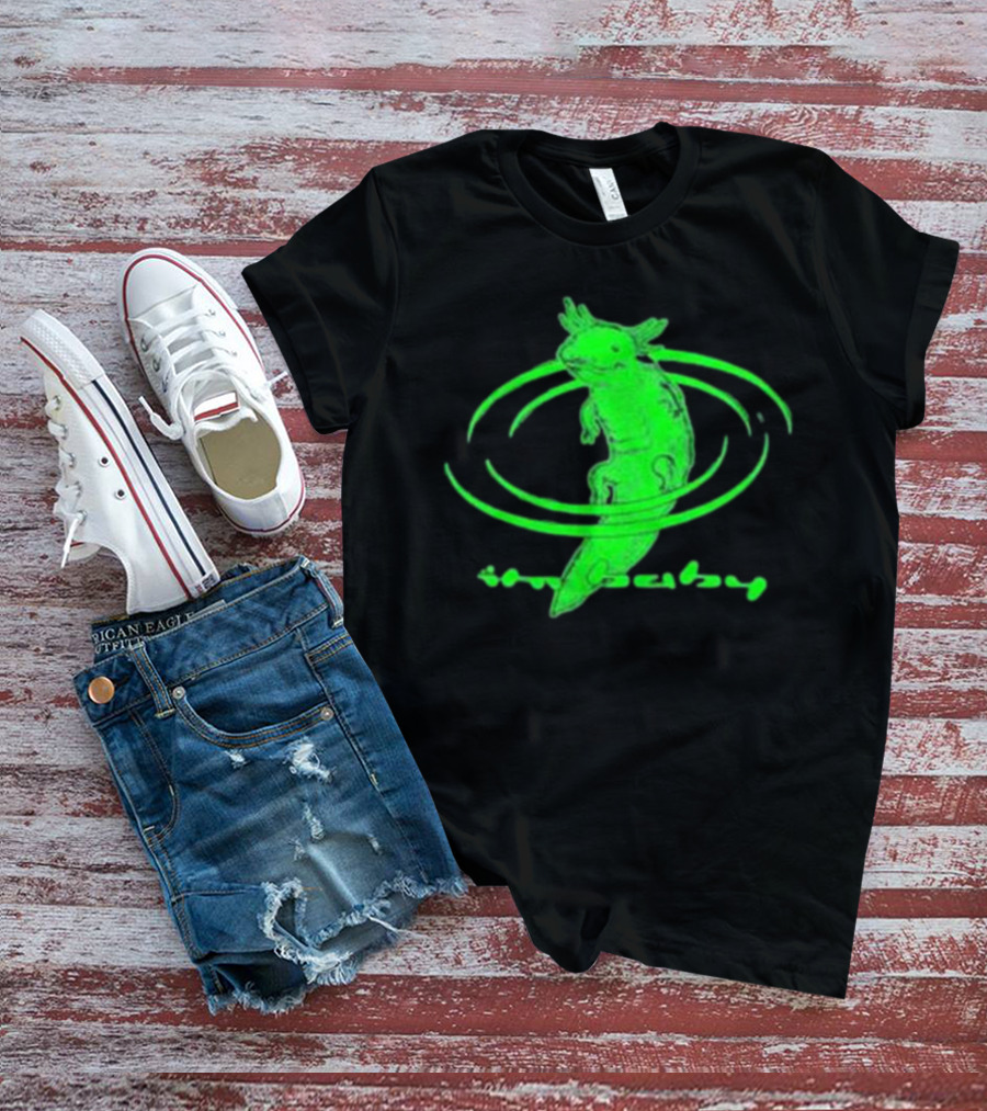 I'M Baby By Dogecore Axolotl Neon Green T-Shirt