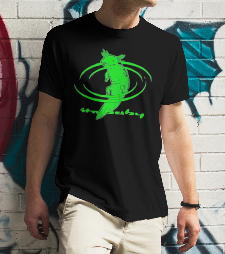 I'M Baby By Dogecore Axolotl Neon Green T-Shirt