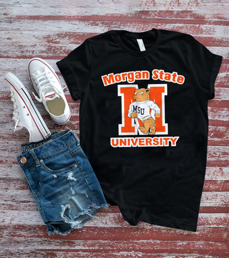 Morgan State University Bear MSU Sweater Logo Throwback T-Shirt