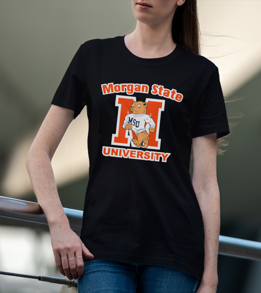 Morgan State University Bear MSU Sweater Logo Throwback T-Shirt
