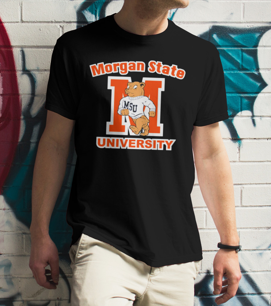 Morgan State University Bear MSU Sweater Logo Throwback T-Shirt