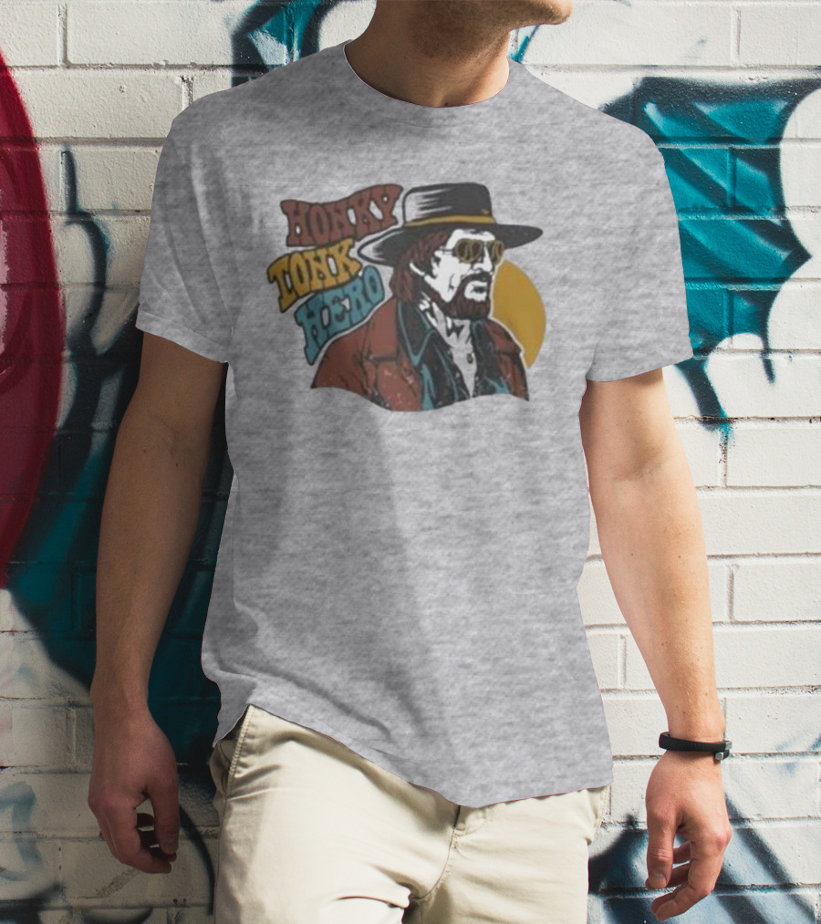 Waylon Jennings Merch Store Honky Tonk Hero T-Shirt