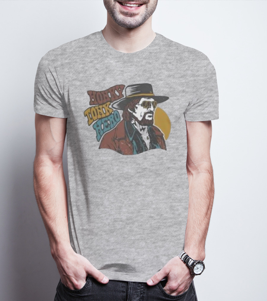 Waylon Jennings Merch Store Honky Tonk Hero T-Shirt