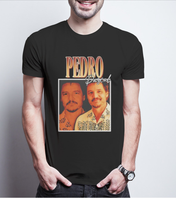 Pedro Pascal Retro 90s Style Vintage Portraits T-Shirt