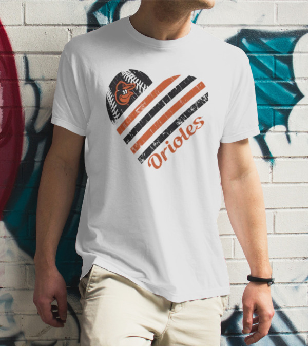 Baltimore Orioles Heart Graphic G-III 4Her By Carl Banks White T-Shirt