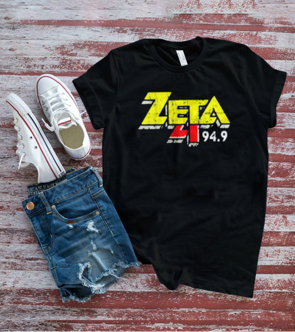 Zeta 41 Radio 94.9 Distressed Yellow T-Shirt