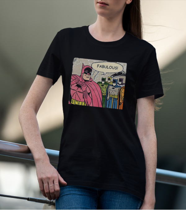 Batman Fabulous Pink Costume Comic Panel T-Shirt