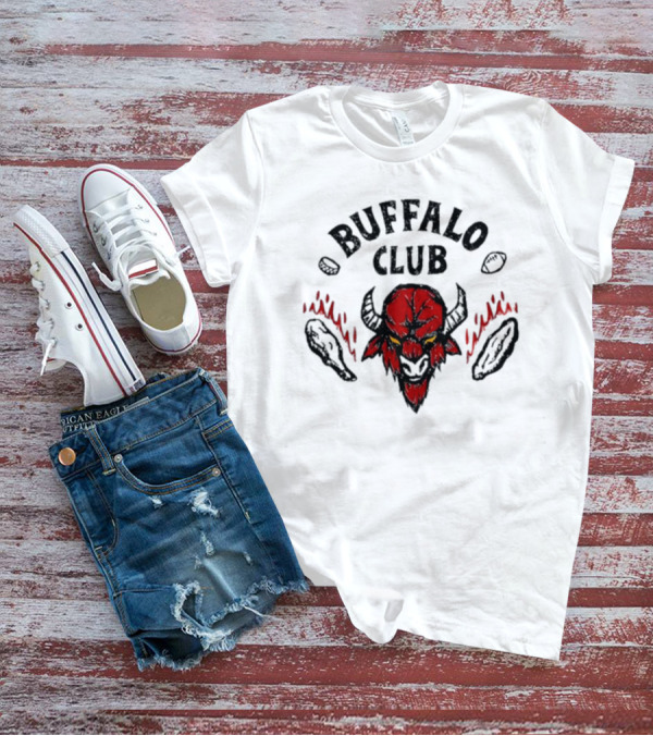 Buffalo Bills X Stranger Things Buffalo Club Demogorgon Horns Football Fusion T-Shirt
