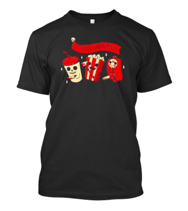 Acidcandy Let’s Watch Horror Movies Popcorn Soda Icons T-Shirt