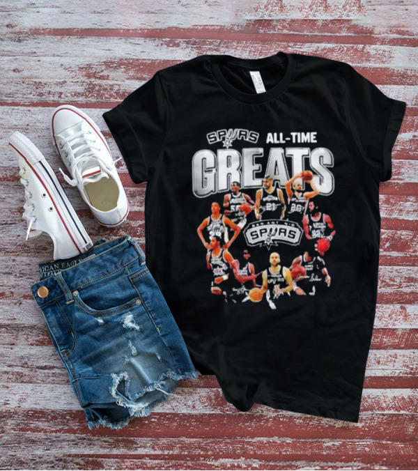 Spurs All-Time Greats San Antonio Legends NBA T-Shirt