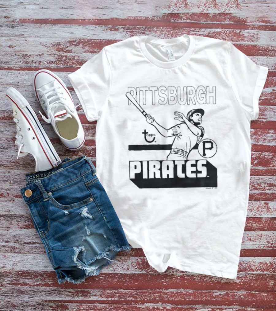 Pittsburgh Pirates Topps Retro Baseball Player T-Shirt