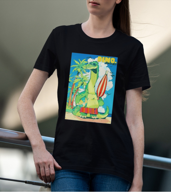 Dino Beach Days Noodle Shop Adventures T-Shirt