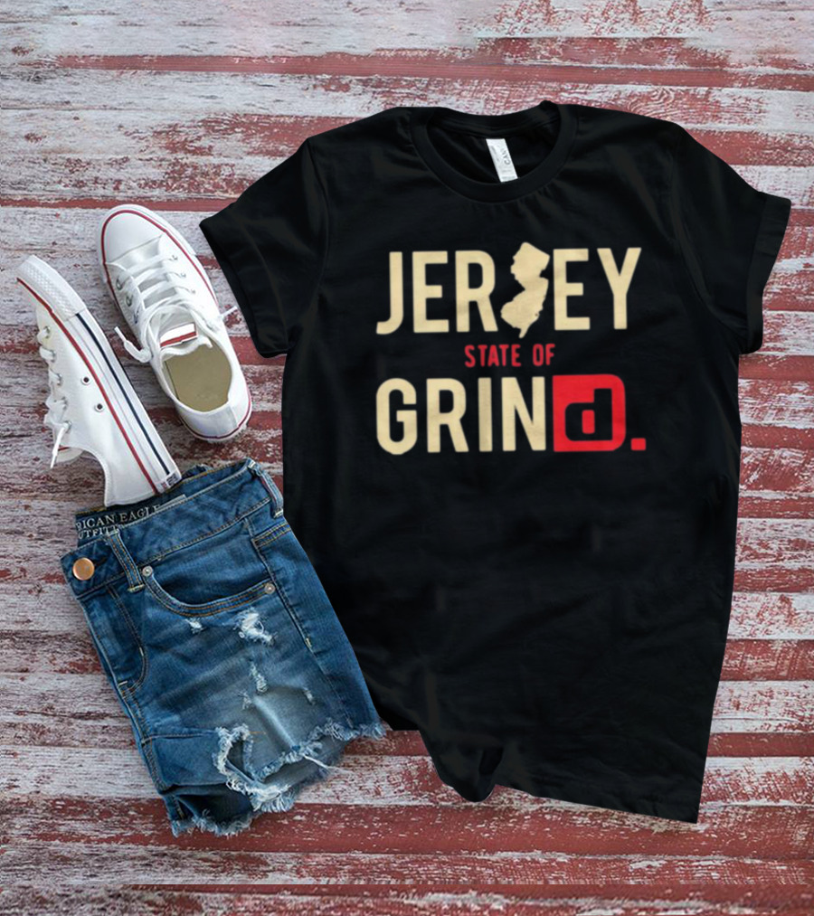 Melissagorga Jersey State Of Grind New Jersey Map T-Shirt